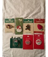 Vintage 70s 80s Hallmark Holiday Christmas lapel pins New on cards Lot Of 7 - $353.60 MXN