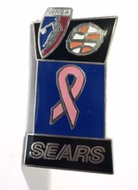WNBA Basketball Sears Pink Ribbon Breast Cancer Awareness Lapel Pin Pinback  - £5.54 GBP