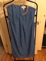 3.1 Phillip Lim For Target Dress, Size Xs, Shift, Partially Beaded Collar, Blue - £9.49 GBP