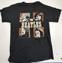 Beatles T-Shirt Unisex Black  Sz Med Vintage - $12.82
