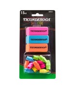 Ticonderoga Eraser Multi-Pack, Handheld &amp; Pencil Top Erasers, Neon Color... - $4.94