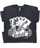 Las Vegas T Shirt Sin City Gambling Poker Tee She Devil Lady Luck Slot M... - £15.71 GBP