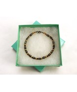 7&quot; Sterling Beaded Bracelet, Ring Closure, Vintage Fashion Jewelry, JWL-418 - $48.95