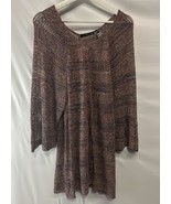 United States Sweaters Tunic Loose Knit Sweater Top V Neck 3/4 Sleeve 1X - $27.09 CAD