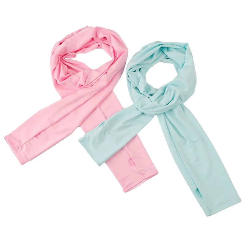 Sporting Ultra-thin Shawl Arm Sleeves Ice Silk Long Gloves Breathable Sun Protec - £23.56 GBP