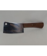 Vtg Mini Butcher Style Knife Cheese Slicer 6&quot; With 3&quot; Blade, wooden Handle - $11.64