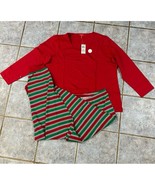 2xl Macy’s Christmas family pjs pajamas brand new with tags set women red green - $23.75