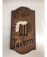 Ed&#39;s Tavern beer sign man cave brewery tavern pub vintage redwood wood P... - $1,141.99 MXN