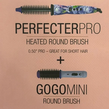 Calista Perfecter Pro Heated Round Brush + GoGo Mini Brush ( Iris Purple... - £55.27 GBP