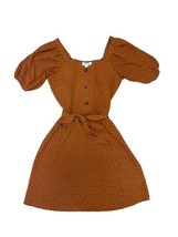 Monteau Dress Burnt Orange Rust Polka Dot Cottage Core Women’s Size Smal... - £14.89 GBP