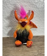 Vintage 1999 Orange Gargiggles Plush Gargoyle Stuffed Animal Bean Bag KG - $9.89