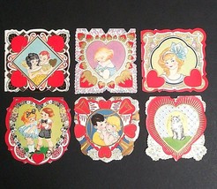 Carrington Valentines Day Gold Embossed Love Heart Card Lot (6 Cards) 3.5&quot; ea - £23.96 GBP