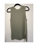 VINCE Womens M Sleeveless Triacetate Tank Camisole Sage Work Casual Even... - $44.79