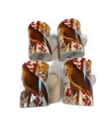 Konitz Germany Cottagecore Mugs Set 4 Butterfly Bird Tea Coffee Cups Floral - $28.99