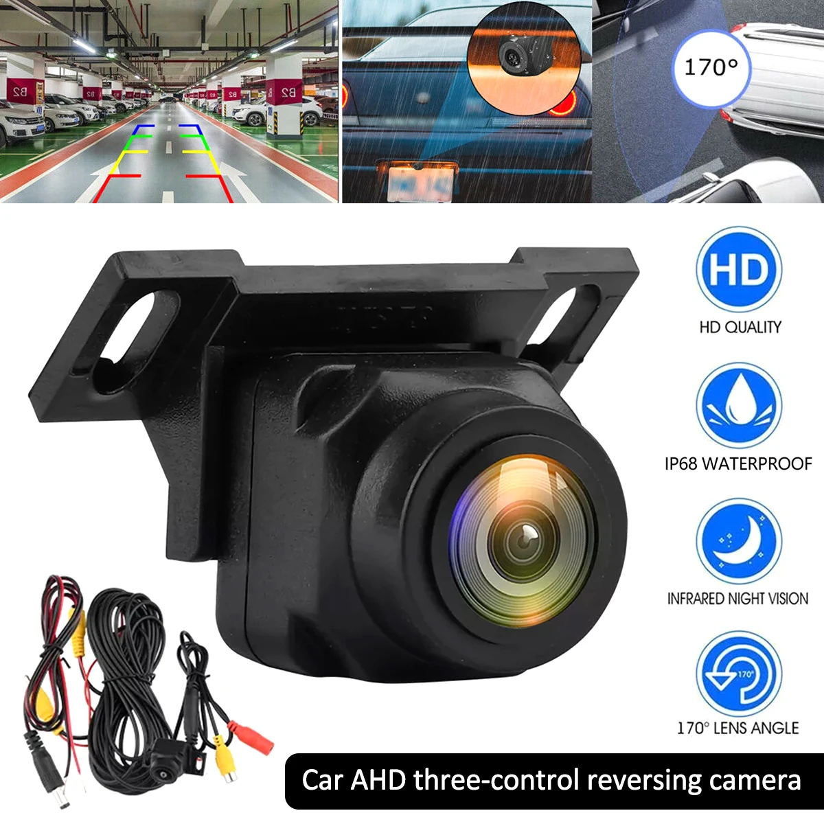Car Rear View Camera Ahd 1080p HD Night Vision Reversing Camera 170 Degree Wide - £9.25 GBP+