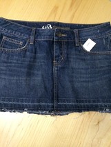 Bullhead Women&#39;s Skirt Frayed Edge Jean Denim Mini Skrit Junior Size 5 - $6.93