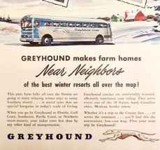 1947 Greyhound Lines Bus Farm Homes Nearer Advertisement Transportation DWNN19 - $39.99