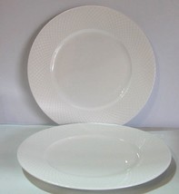 New Mikasa Huntington Set Of 2 Dinner Plates Bone China White - £23.97 GBP