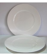 NEW Mikasa HUNTINGTON Set of 2 Dinner Plates Bone China White - £23.42 GBP