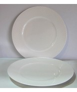 NEW Mikasa HUNTINGTON Set of 2 Dinner Plates Bone China White - $40.92 CAD