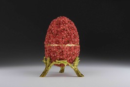 Large LIMITED EDITION rose egg trinket by Keren Kopal and crystals... - £224.54 GBP