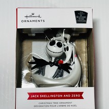 Nightmare Before Christmas Jack Skellington Zero 2023 Hallmark Ornament Disney - £8.51 GBP