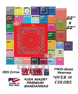 12 pc USA MADE HAV-A-HANK 2-Sided PAISLEY BANDANA Face Mask Neck SCARF H... - $44.99