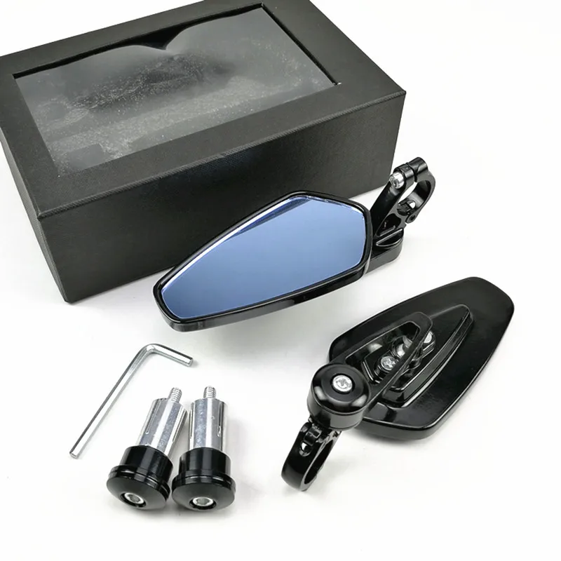 7/8&quot; 22mm Universal Aluminum Motorcycle Rearview Mirror HandleBar Ends Side Mirr - £530.16 GBP