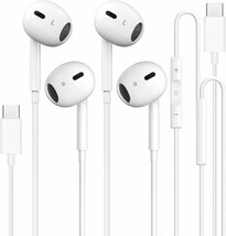 2 Pack-Usb C Headphones Wired For Iphone 15, Type C Earphones, Pixel 7/6... - $35.99