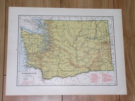 1943 Vintage Wwii Map Of Washington / West Virginia - $26.53