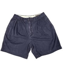 New River Sportswear Mens Shorts 34 Blue Pleated Twill Casual Work Vintage - $23.07