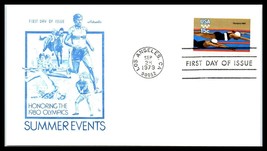 1979 US FDC Cover -1980 Olympics Summer Events, Swimming, Los Angeles, C... - $2.96