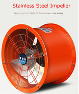 Stainless Steel 14inch Explosion-Proof Fan Axial Fan Cylinder Pipe Fan 220V - $149.00 CAD