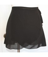 MIRELLA Sheer Black Wraparound Self Tie Skirt ONE SIZE FITS ALL EUC - £11.65 GBP