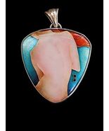 Merry-Lee Rae Cloisonné Mermaid Study Signed Sterling Silver Pendant Art... - $31,780.25 MXN
