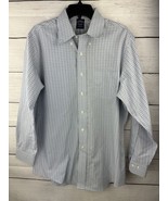 Brooks Brothers Est. 1818 Classic Blue/White Checks 16 32/33 Dress Shirt - £13.92 GBP