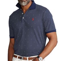 Polo Ralph Lauren Polo Shirt Anchor All Over Print Navy Blue Nautical Me... - €50,48 EUR