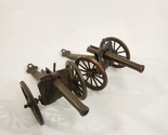 Britains Ltd WWII Brass Firing Cannon Paperweight Decor Lot of 2 England... - $38.69