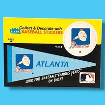 1986 Fleer MILWAUKEE BRAVES Pennant Stickers &amp; Baseballs Famous Feats - $1.33