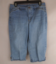 Gloria Vanderbilt Skimmer Women&#39;s Distressed Whiskered Capri Jeans Size 6 - £10.67 GBP