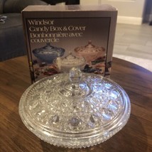 Windsor Crystal Candy Dish and Cover by Indiana Glass Company new in box - £9.46 GBP