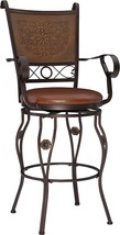 Big And Tall Copper Stamped Back Barstool With Arms By Powell Company, B... - $186.99