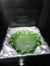 Luminoso Green Glass Ashtray Gorgeous 10" Diameter NIB image 2