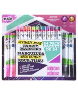 Tulip Ultimate Fabric Brush &amp; Fine Tip Markers  Neon - £46.74 GBP