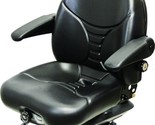 Milsco Black Vinyl V5300 Seat and Suspension with 11.25&quot; x 11&quot; Mounting ... - $729.99