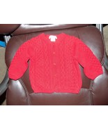 JANIE And JACK RED BUTTON DOWN SWEATER/CARDIGAN 6/12 MONTHS EUC - £19.54 GBP