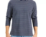 Club Room Men&#39;s Performance Pique Striped Shirt in Navy Blue-XL - $17.97