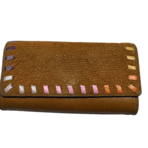 Fossil Women Leather Brown Zipper Compartments Tri fold Clutch Wallet Purse - £20.13 GBP