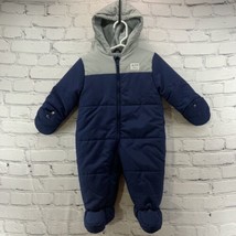 Child Of Mine Snowsuit Sz 9-12 Mos Blue Gray ‘New To The Crew’  - £12.64 GBP