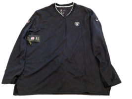 NWT New Las Vegas Raiders Nike Coaches Sideline Half-Zip Medium Jacket - £49.01 GBP